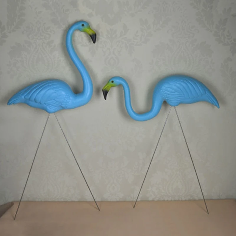 2 шт. наружное пластиковое искусственное украшение фламинго для сада праздника