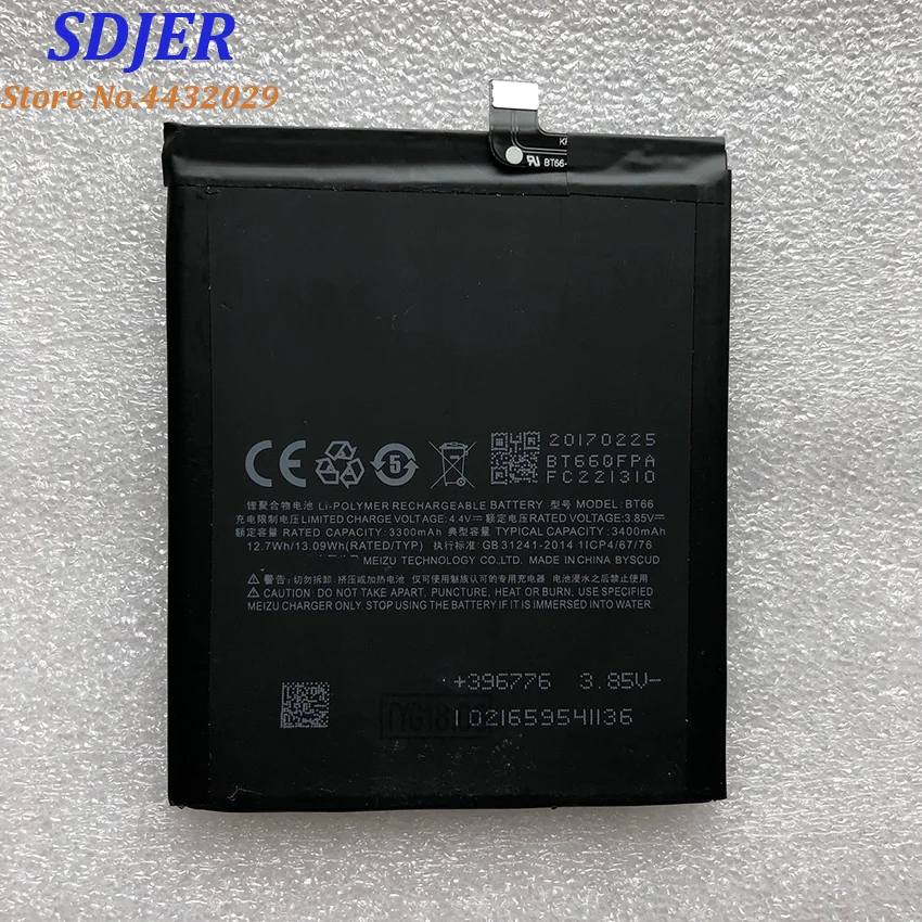 Высокое качество оригинальный BT66 батарея замена 3300mAh части для Meizu Meizy PRO6 PRO 6 Plus M686