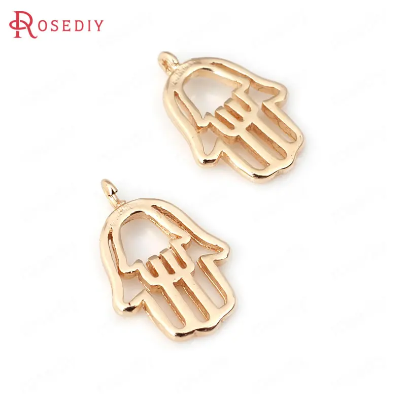 (31387-G)12 шт 17 5x11 5 MM 24K Шампань золото Цвет латунь ладонь будды ручной Подвески