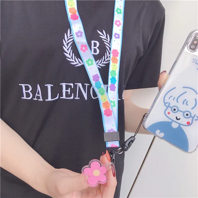 Duffy Bear Crayon Shinchan Flowers Pattern For Camera Mobile Phone Lanyard Neck/Wrist Strap Keys Chain