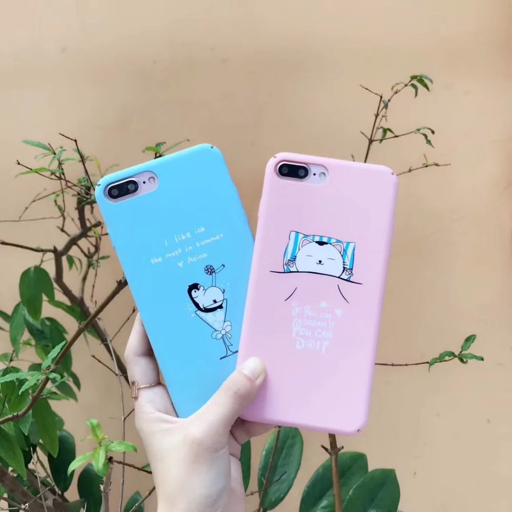 Lanche новый Пингвин и кот шаблон телефона чехол Мобильный сумка для iPhone 6 7 8 X плюс A97