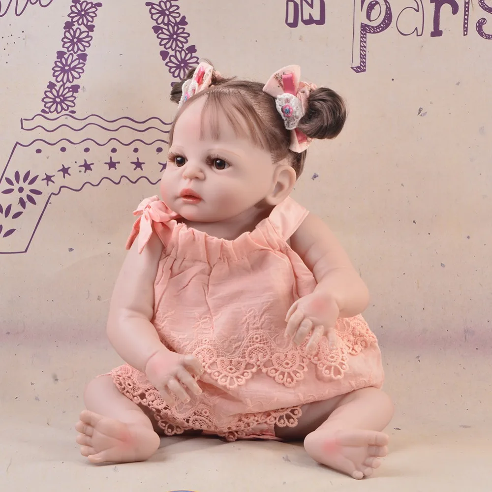 57 см bebes reborn menina NPK Baby Reborn Dolls силиконовая игрушка для тела игрушки новорожденных