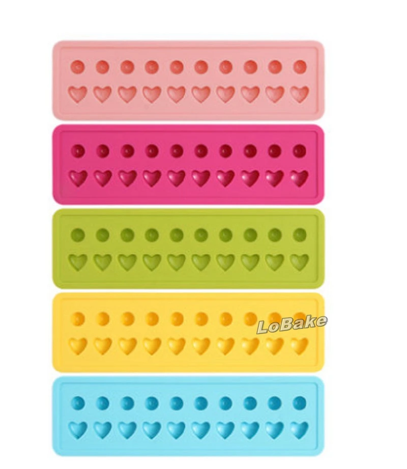 Новое поступление Силиконовый поднос для льда в форме 3D шара и сердца с 20