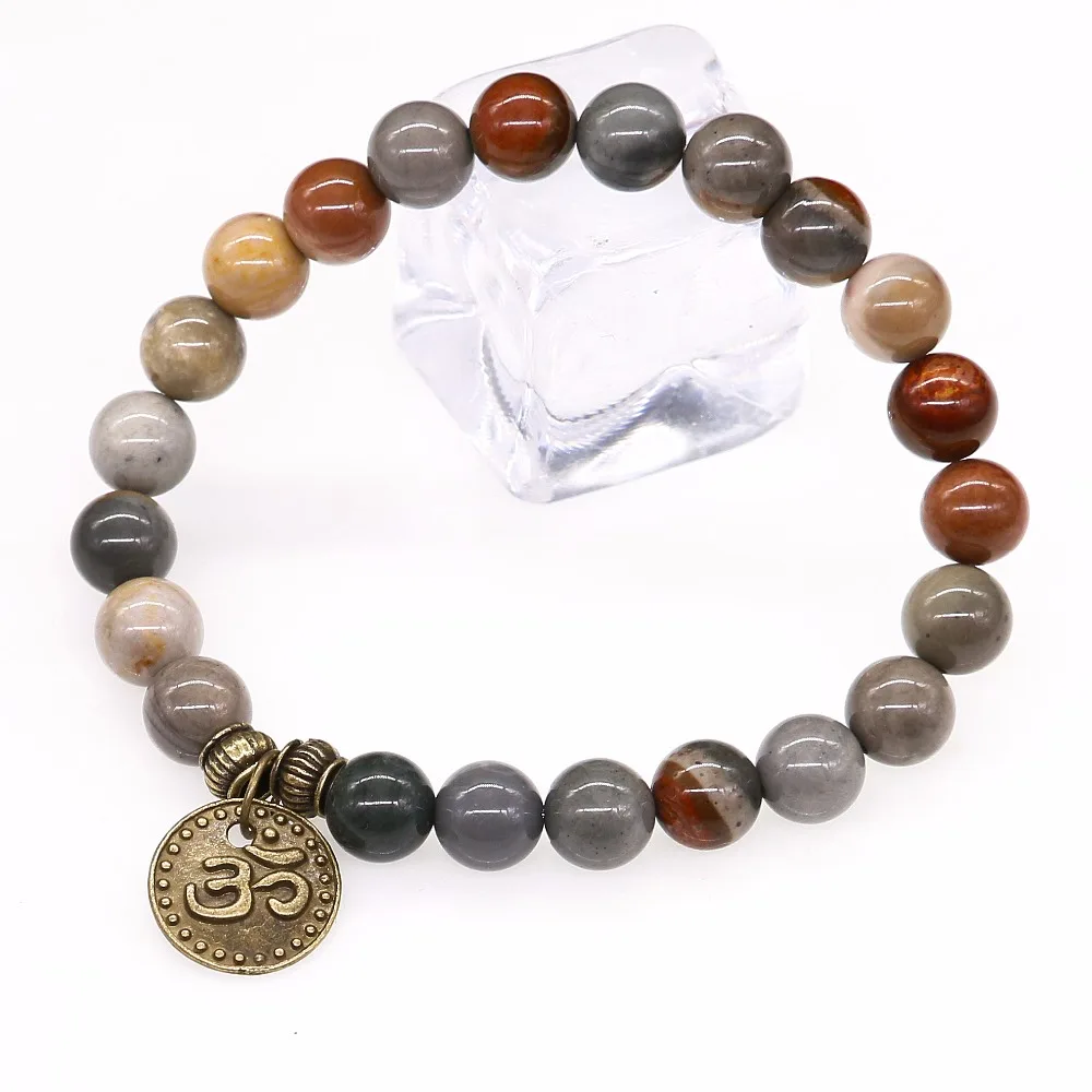 Браслеты из натуральной полихромной смолы для мужчин и женщин подвески меди в