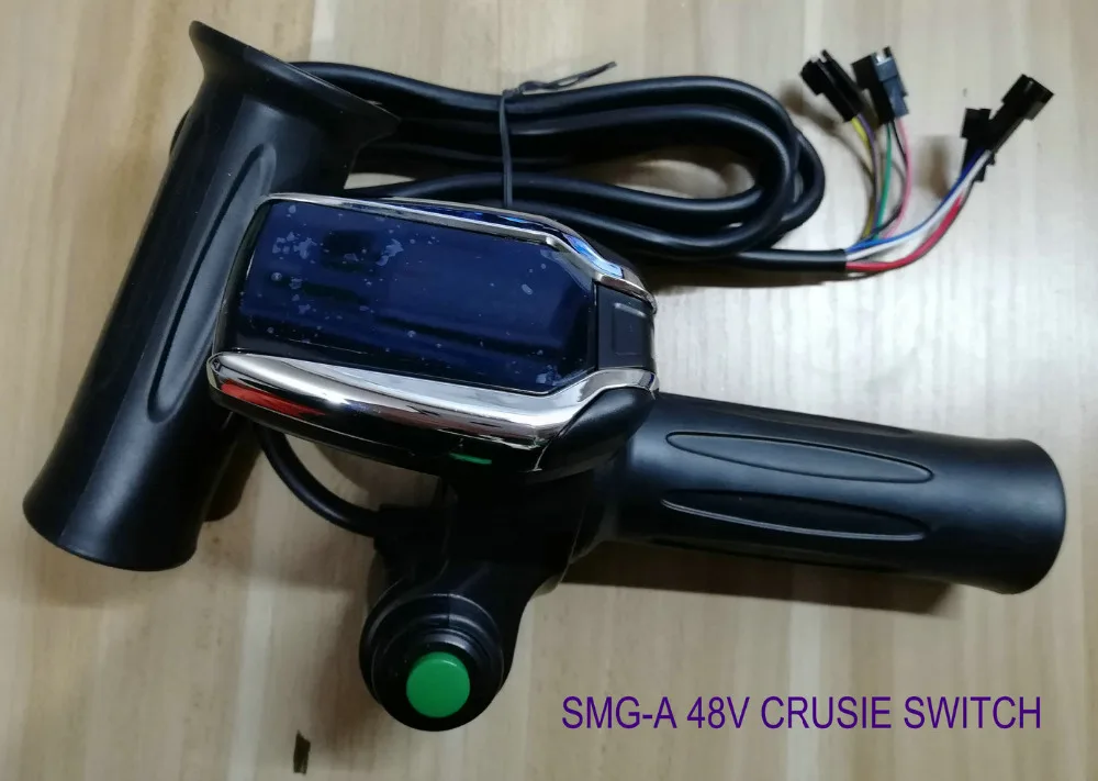 Поворотная дроссельная заслонка с переключателем CRUSIE и светодиодным дисплеем индикатор напряжения электрический велосипед скутер части MTB трехколесный велосипед газовая ручка рулонная ручка