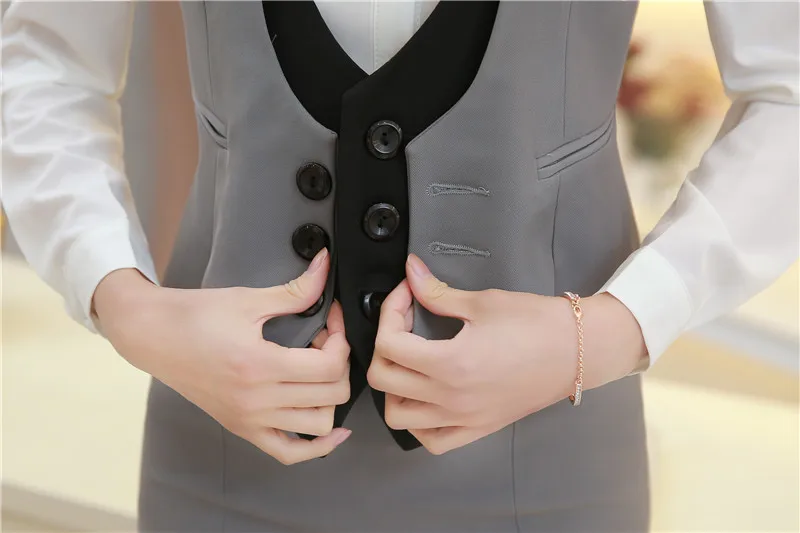 Новое официальное в стиле формы Тонкий Модный деловой женский жилет женские топы