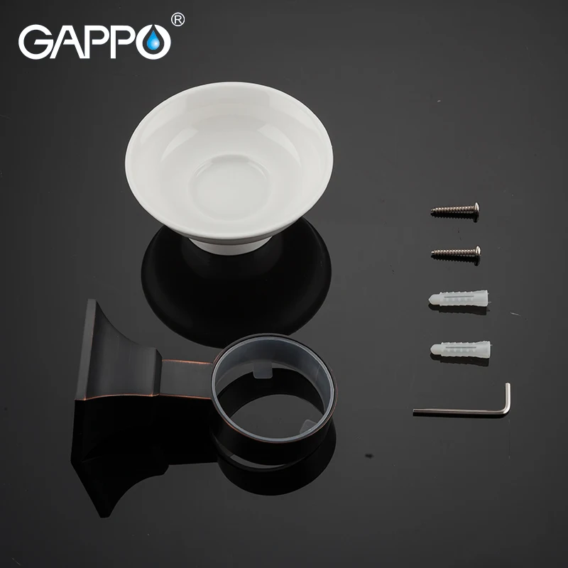 

GAPPO Soap Dishes bathroom accessories portable soap dish bathroom soap holder black and white wall mounted soap case