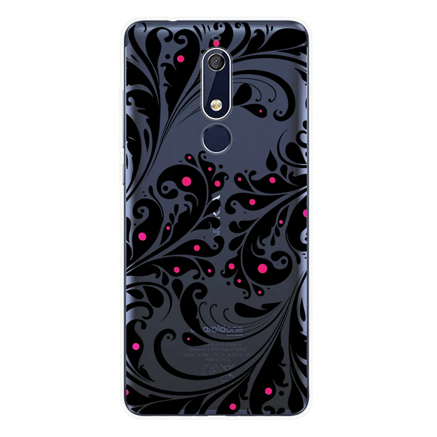 Для Nokia 6 2018 чехол 5 'силиконовый с принтом крутых животных TPU для 1 Nokia6 чехлы