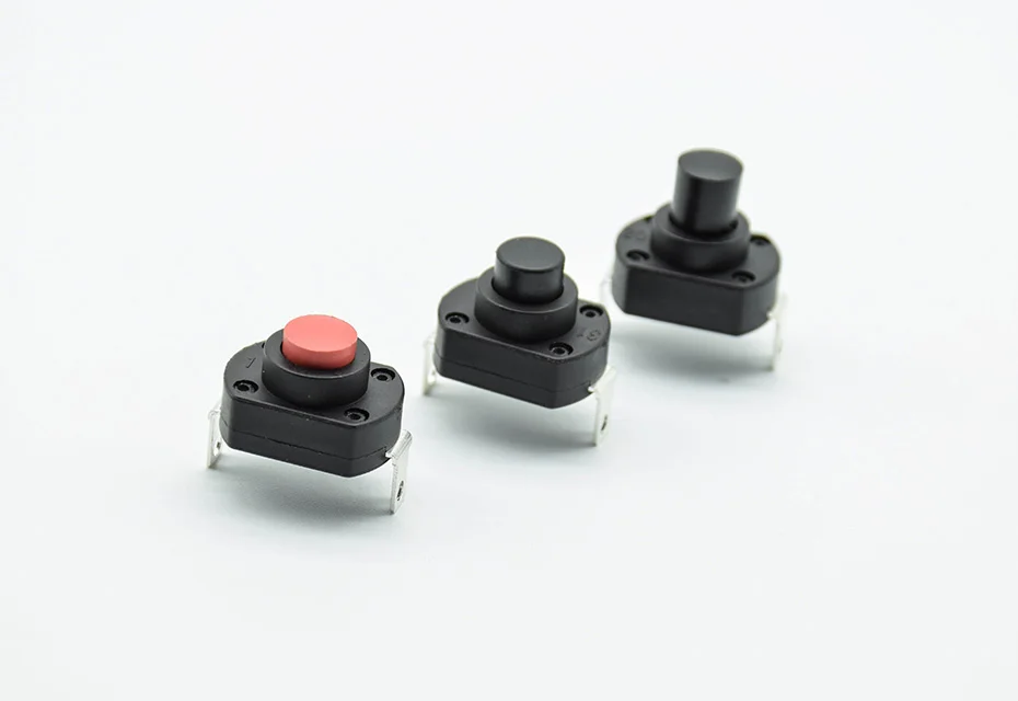 4pcs UPS switch flashlight self locking switch push button micro power switch 6A/10A Height 13.5/15.5/18.5mm