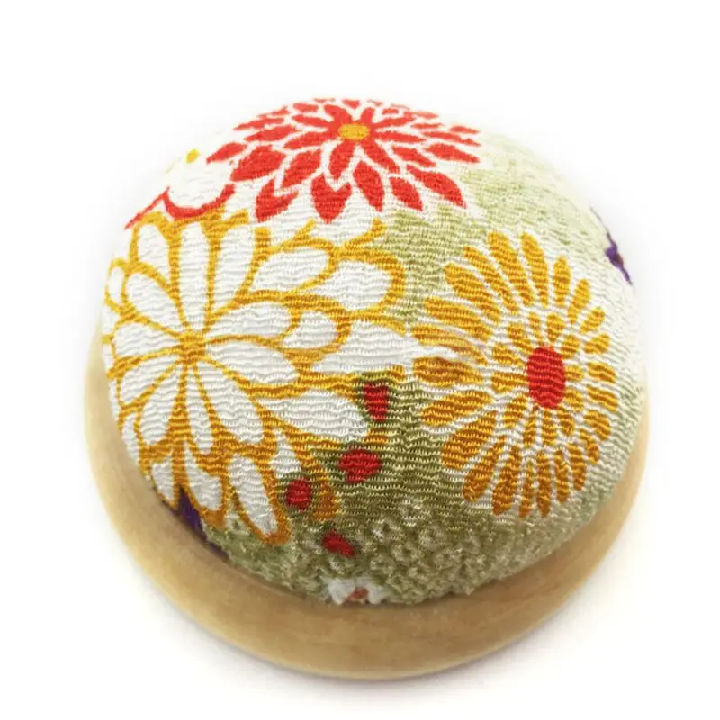 Круглая игольчатая штифтовая подушка с деревянной основой иголки для сбора игл