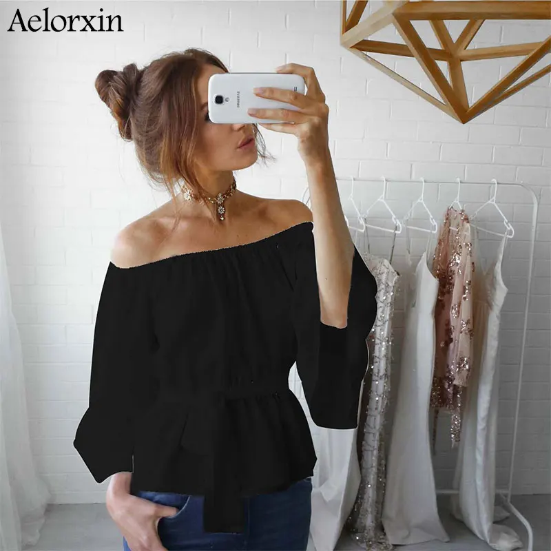 Aelorxin 2019 сексуальный шифоновый с открытыми плечами Блузка Женское кимоно летний