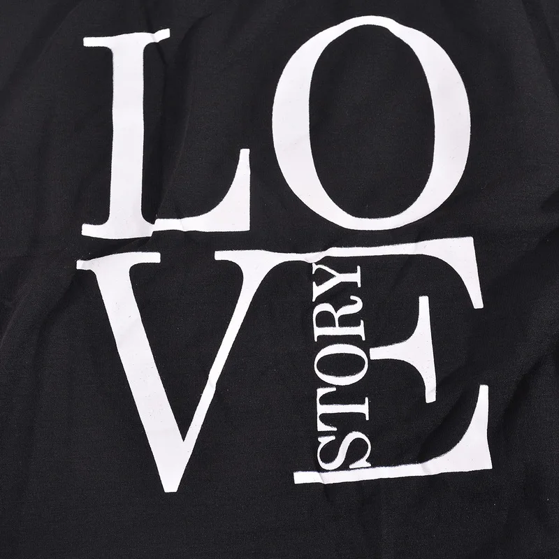 CALOFE Мода с принтом букв футболки Для женщин Свободные хип хоп уличный короткими