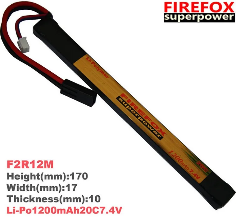 1 шт. 100% оригинальная FireFox 7 4 в 1200 мА/ч 20C Li-Po аккумулятор AEG 170 мм x 17 F2R12M Перевозка