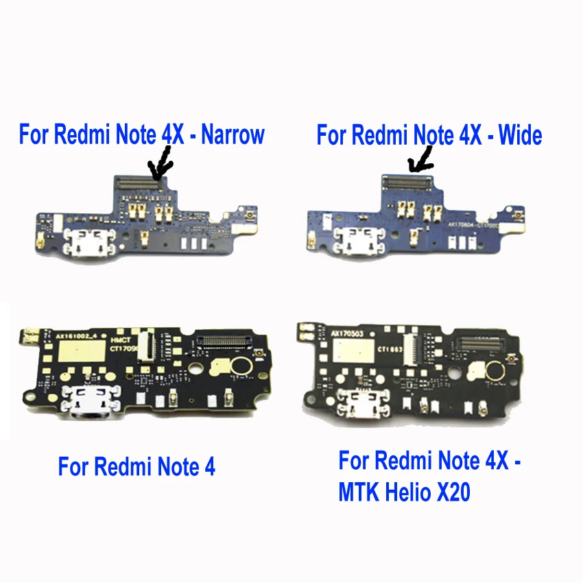 

USB Charging Port Dock Plug Jack Connector Charge Board Flex Cable With Microphone For Xiaomi Redmi NOTE 4 / Redmi NOTE 4X