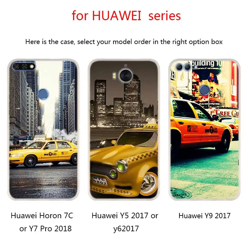 New York City Times Square Taxi Phone Cases For Huawei Mate 30 20 10 Lite Pro Cover Y5 Y6 Y7 Y9 2019 2018 2017 Nova 3i 4 Hot | Мобильные