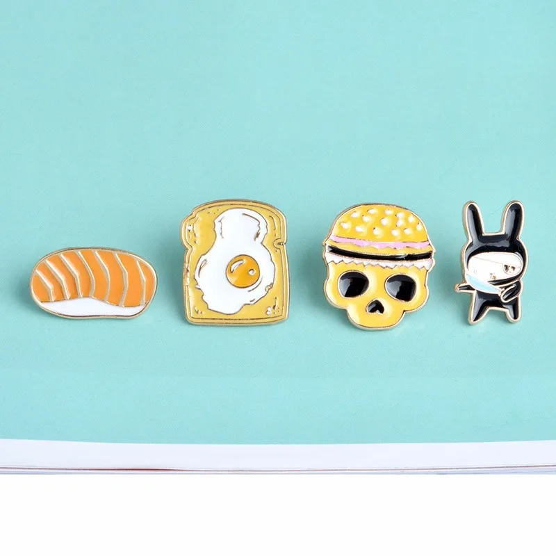 Кроличья скелетная Tusi Cartoon металлические значки 2017 Новый модный брошь-значки для одежды значки на рюкзак Женщины декоративные на.