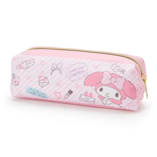 Бежевый Мультфильм Sanrio, Hello Kitty с рисунками из мультфильма «My Melody Cinnamoroll маленький Две звезды тряпичный кошелек чехол для девочек сумки-косметички в пенал - Цвет: Бежевый