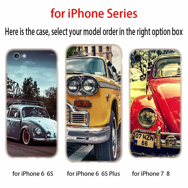 Мягкий чехол для телефона, чехол для iPhone 11 Pro X XS Max XR 6 6S 7 8 Plus 5 4S SE, Винтажный чехол VW Beetle returing ancient ways
