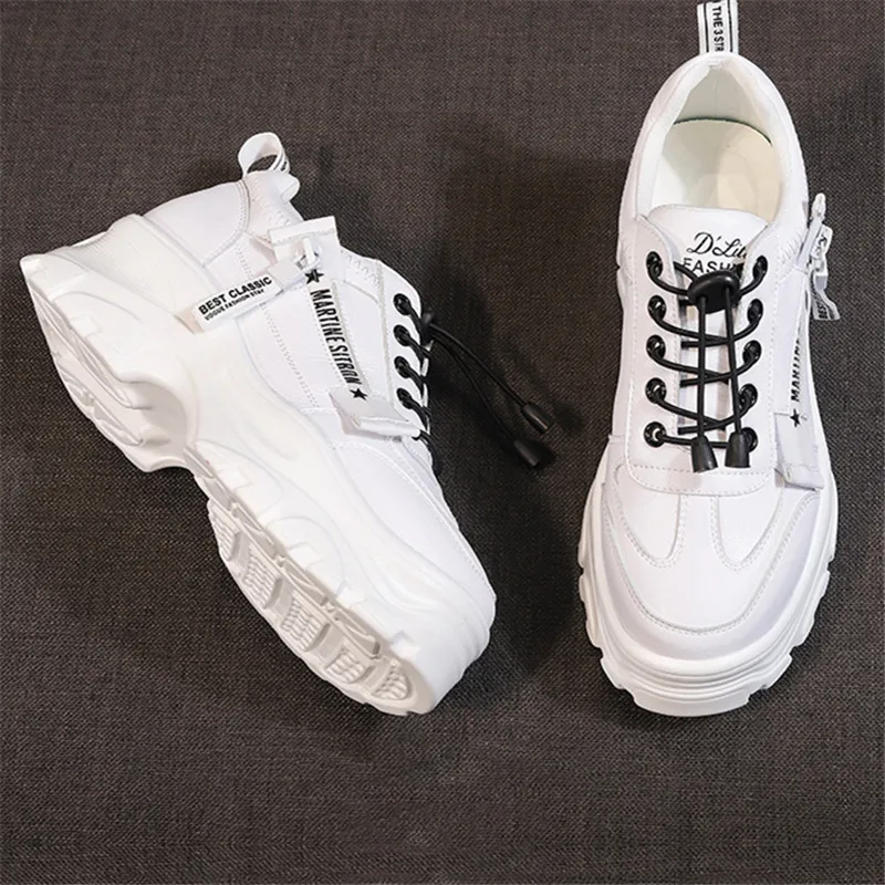 белые кеды полуботинки на платформе повседневная модная и удобная обувь с