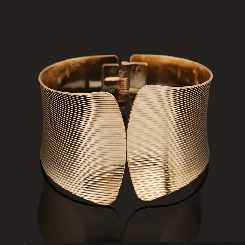 Женский браслет с золотым покрытием в стиле панк хип хоп|statement bangles|new banglesbracelet gold |