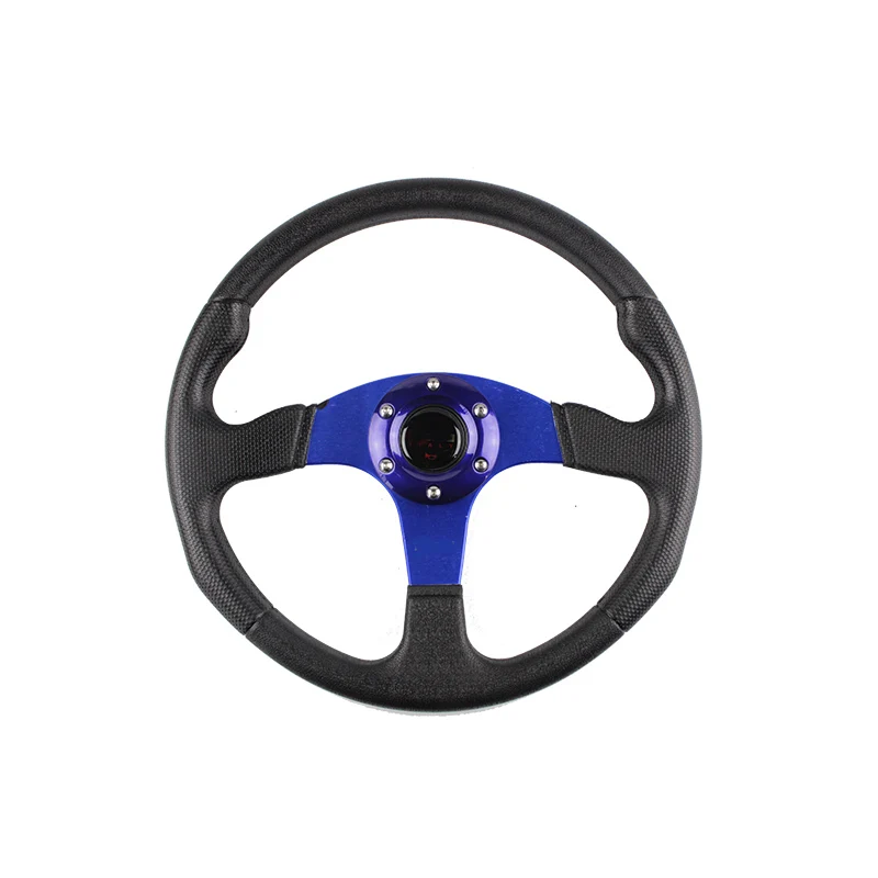 Blue Универсальный автомобильный спортивный руль гоночный игровой тип высокого качества 14 дюймов 350 мм алюминий+ ПВХ с логотипом Mo - Цвет: Blue