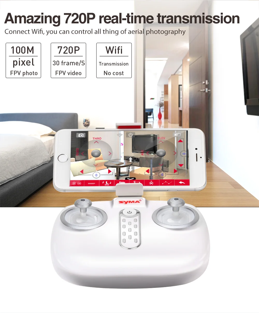 Вертолет SYMA RC X23W fpv-квадрокоптер Wifi передача в реальном времени Безголовый модель Дрон Профессиональный с камерой