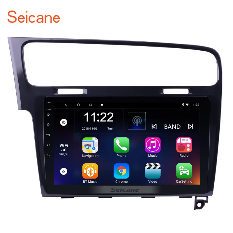 Seicane Android 8 1 четырехъядерный 10 дюймовый автомобильный Радио GPS головного