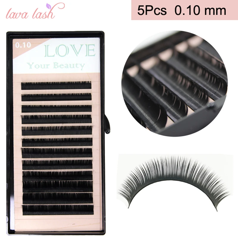 5 лотков/партия накладные ресницы 0 10 мм|silk eyelash extensions|eyelash extensionfalse eyelashes |