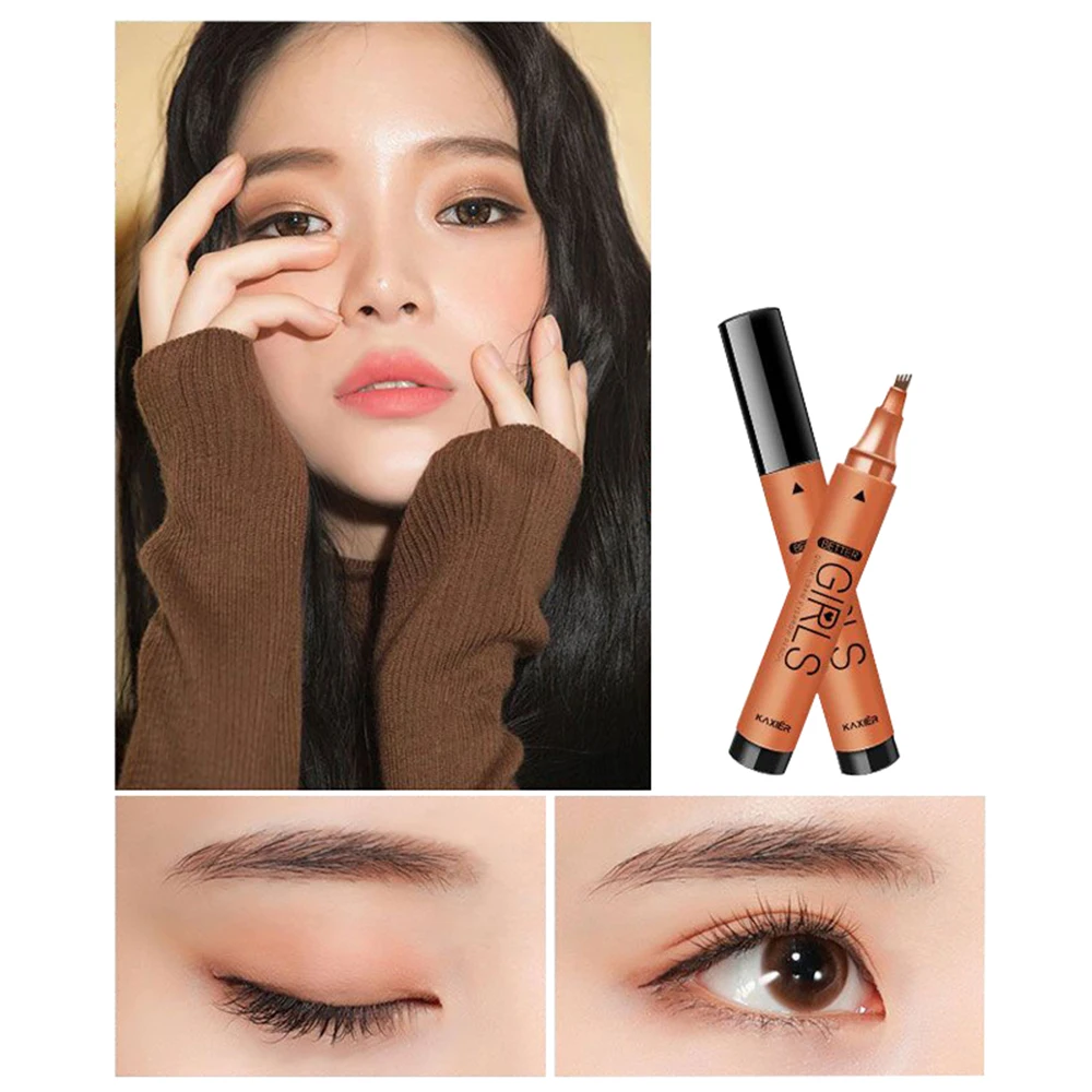3 Colors Automatic Matte Eyebrow Pencil Waterproof Tattoo Pen Long-Lasting Cosmetic Women Makeup Tool | Красота и здоровье