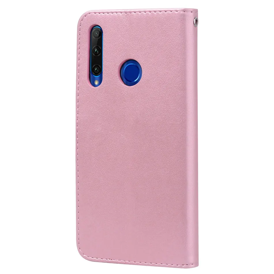 Роскошный чехол с цветком розы для huawei P20 Lite mate 20 Pro P Smart Z Y5 Y6 Y7 Prime Y9 Одноцветный чехол-кошелек DP17E