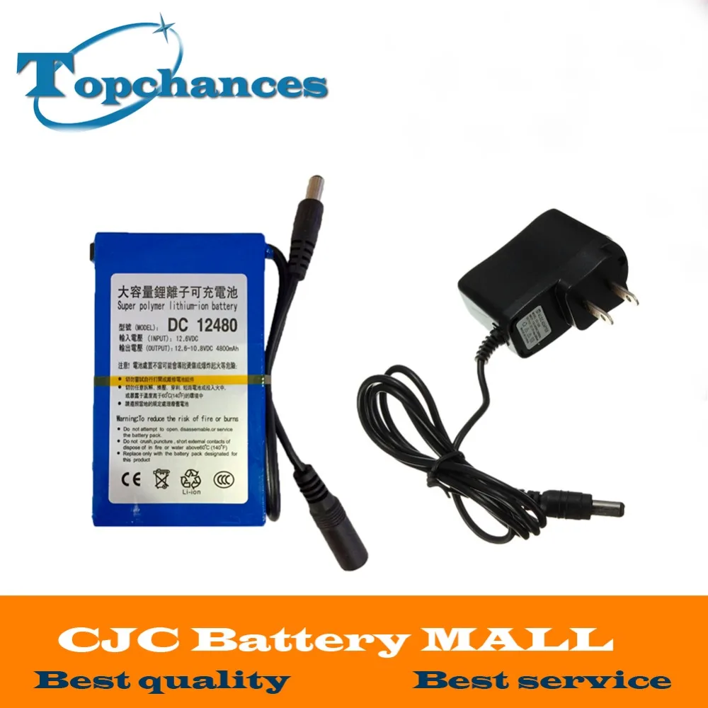 Lipo батарея портативная 4800mAh DC 12V 12 6 V супер перезаряжаемая упаковка EU/US