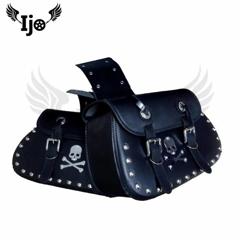 Сумка для мотоциклов высокого качества из кожи для Kawasaki Honda Suzuki Yamaha с боковым хвостовым отделением.