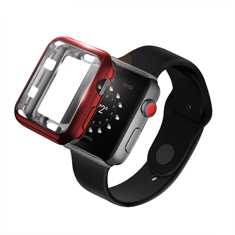 Высококачественный Ультратонкий чехол для Apple Watch мягкий из ТПУ умных часов