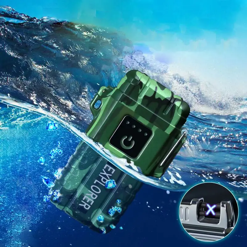 Двойная дуга перезаряжаемая ветрозащитная сенсорная Зажигалка двойная