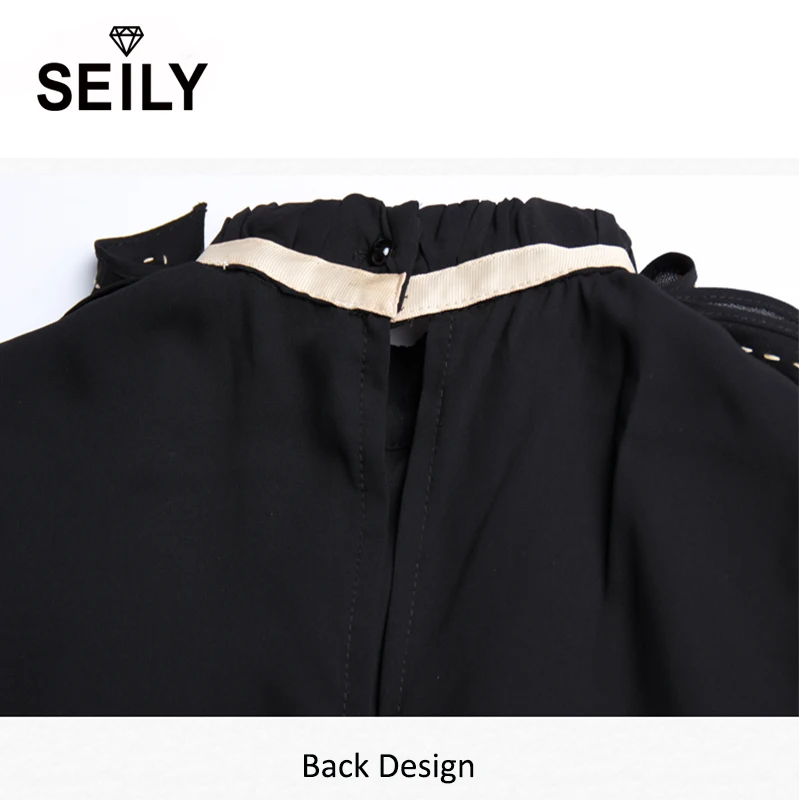 Seily 2018 винтажная красная Офисная Женская рубашка с бантом и длинным рукавом