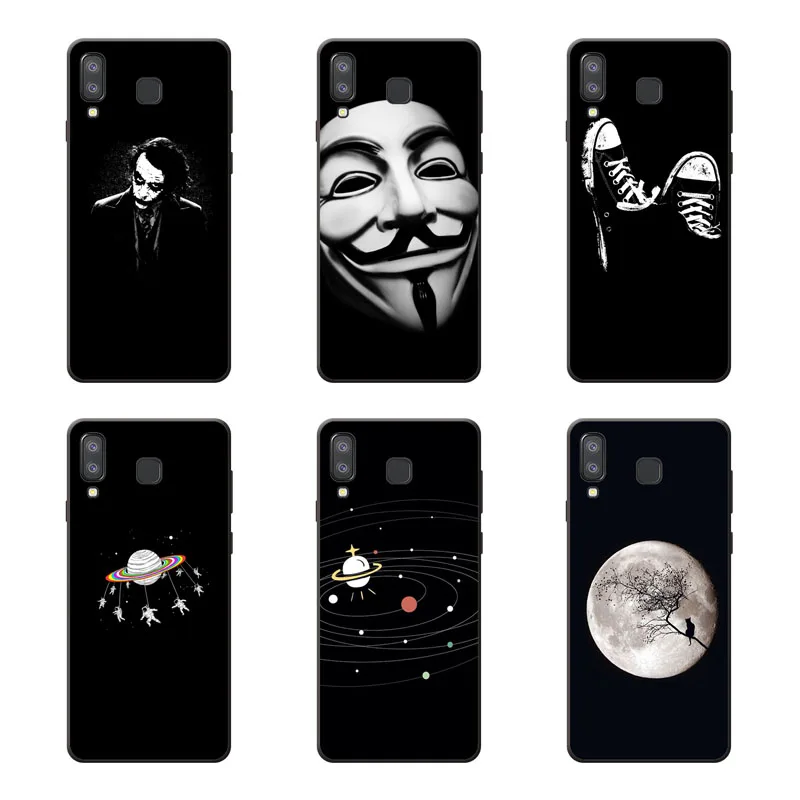 for samsung galaxy a8 star Case Silicon Black graffiti Painting Soft TPU Back Cover Phone cases |