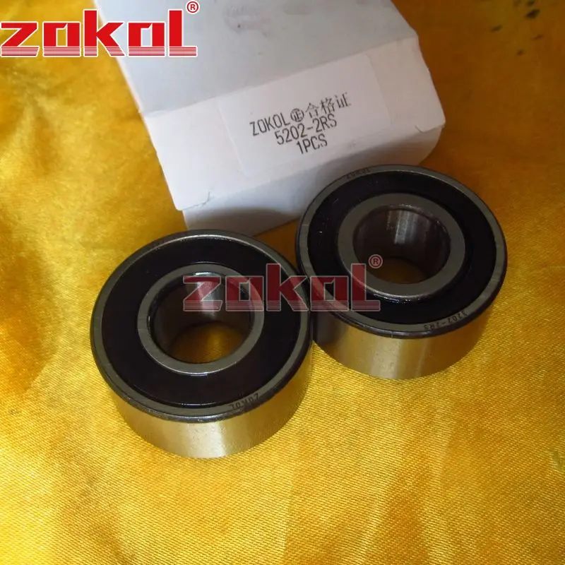 Подшипник ZOKOL 5202 2RS 3202 2RZ (3056202) осевой радиально упорный шарикоподшипник 15*35*15 9 мм| |