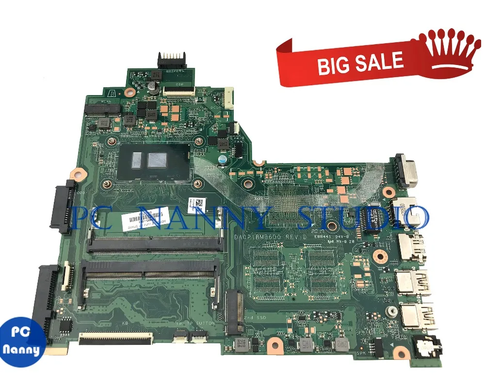 PCNANNY для ноутбука hp 14-BS материнская плата DA0P1BMB6D0 925423-001 I3-6006U SR2UW протестирована