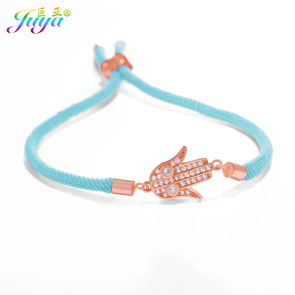 Золотые/розовое золото Хамса браслеты с микрозакрепкой из циркония Фатима