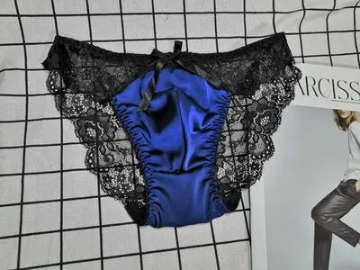 Мужские атласные трусики сексуальные трусы для геев блестящее мягкое кружевное