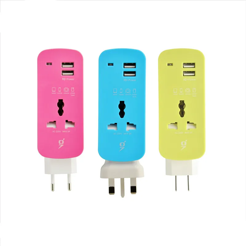 Мощность пропилен каучука прокладки с USB Портативный расширители нам UK
