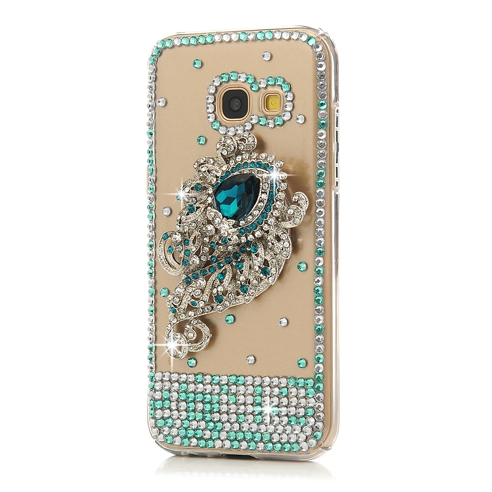 3D Bling С кристалалми и стразами чехол для samsung Galaxy S5 6 S7 край S8 Plus Note 8 4 A5 A3 A7 J3 J5 J7