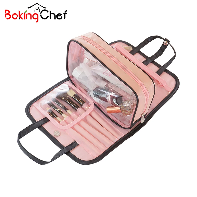 BAKINGCHEF 2 в 1 косметическая сумка для хранения женский дорожный Макияж Губная