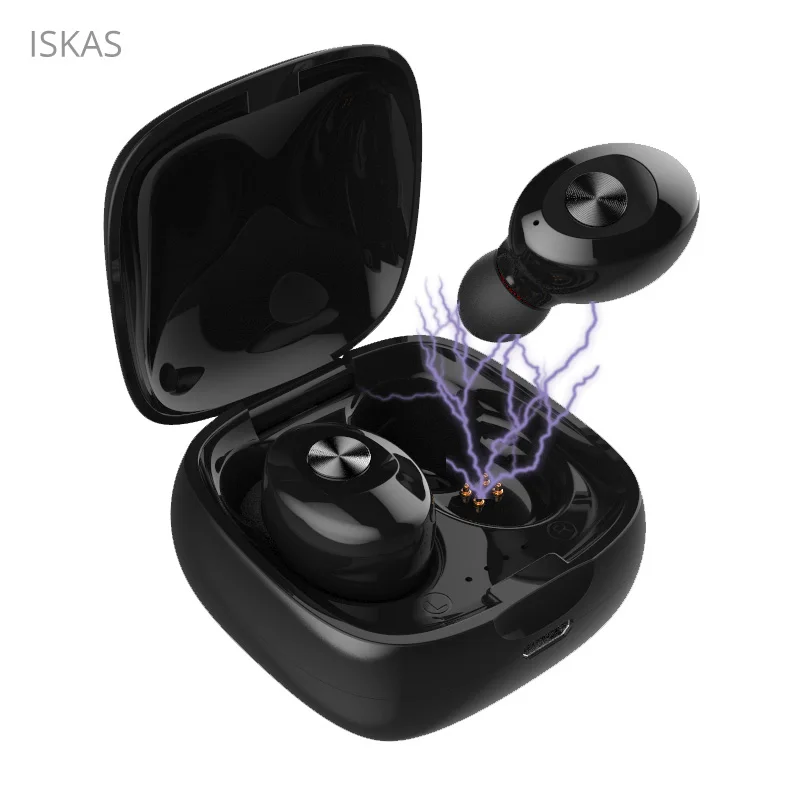 Фото ISKAS 5 0 TWS Bluetooth гарнитура музыкальный наушник бас сотовый телефон Беспроводная