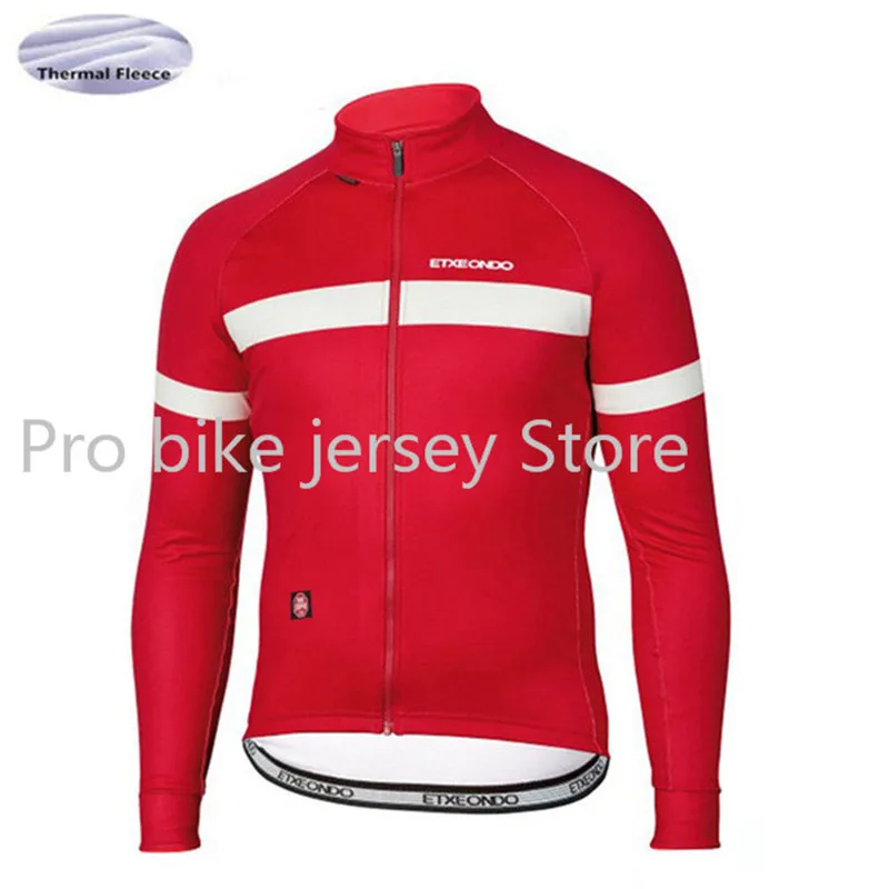 Tops 9 Etxeondo Pro Team Зимняя велосипедная Джерси рубашка зимняя термо флисовая с длинным рукавом велосипедная одежда ropa ciclismo - Цвет: Tops 9