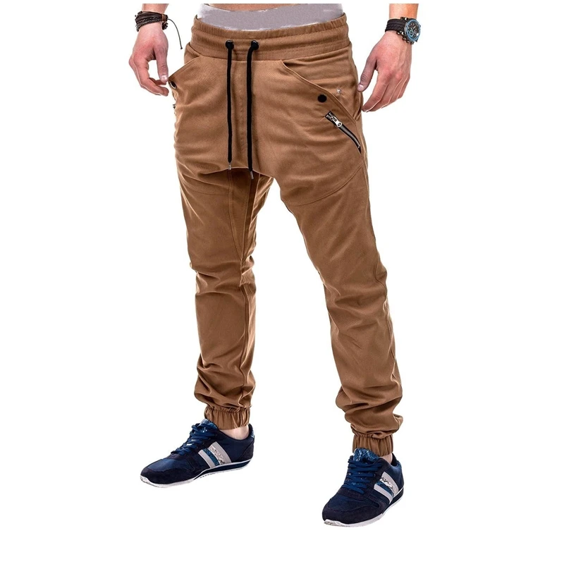 Модные мужские брюки-карго с завязками на лодыжке повседневная спортивная