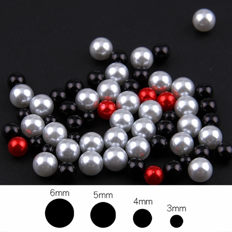 3-6 мм черная серия имитация скраба разных размеров круглые бусины без
