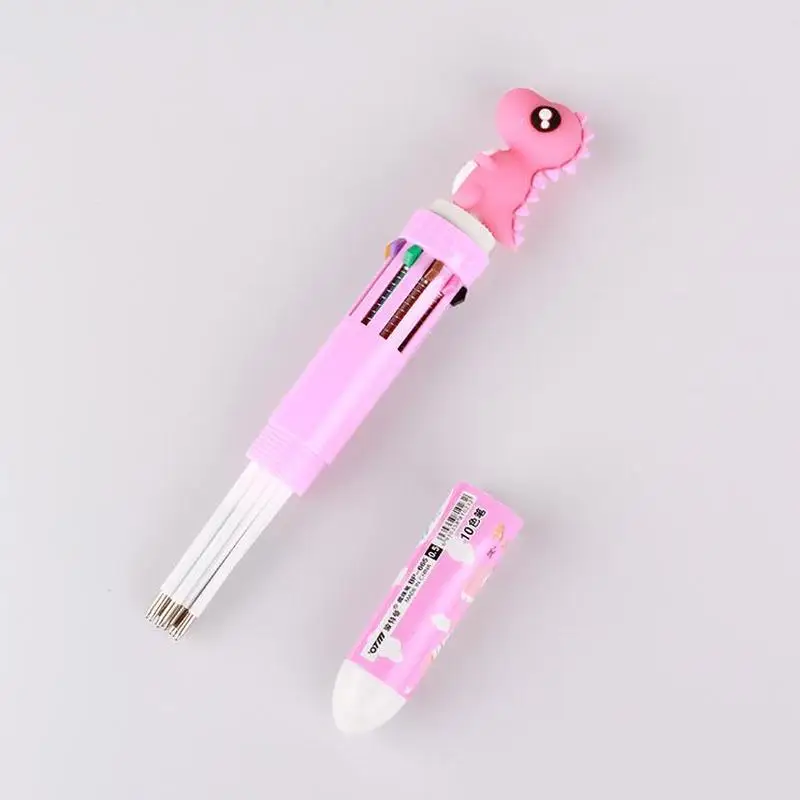 1 шт. динозавров 10 цветов гелевые ручки милые канцелярские товары мультяшная