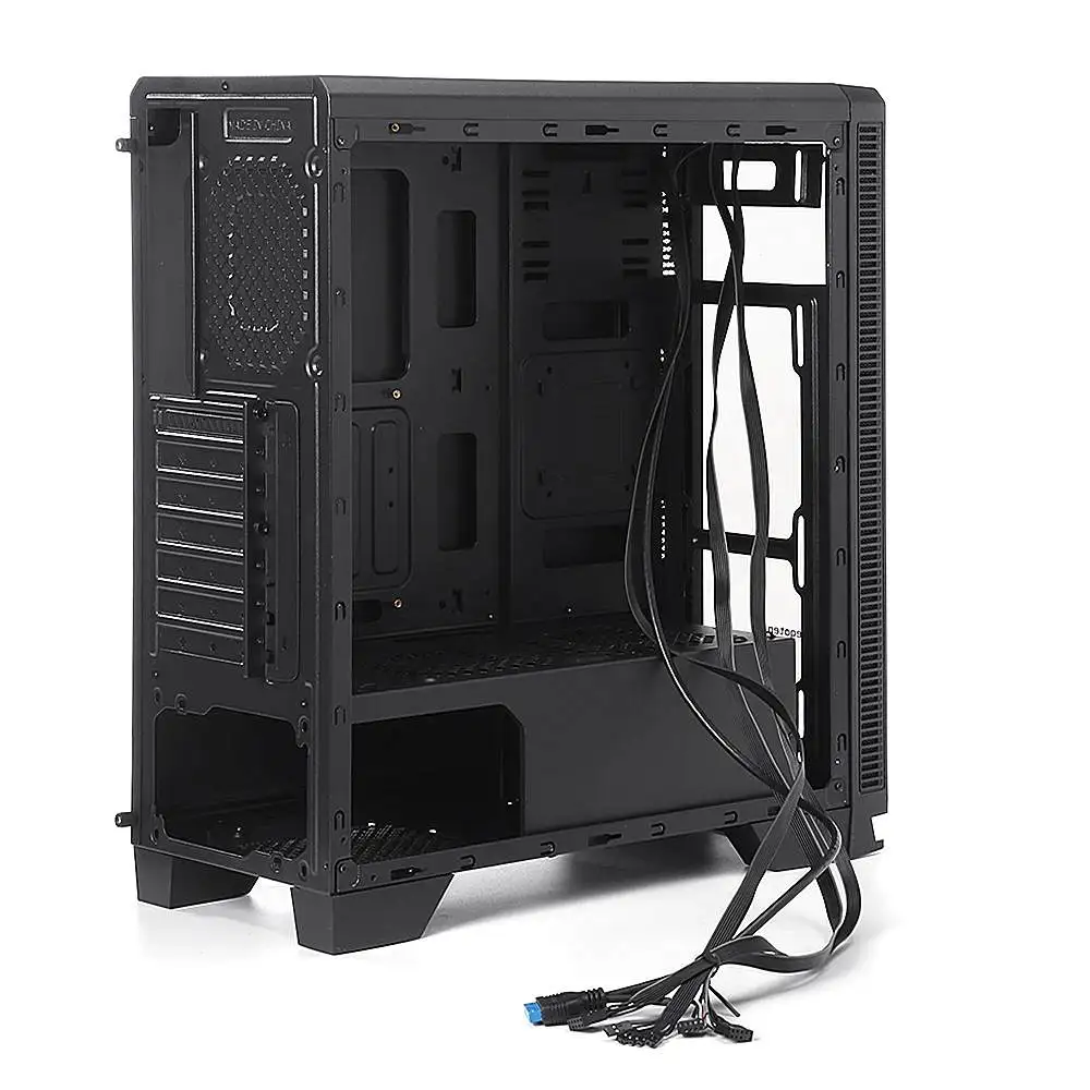 USB 3,0 порт игровой RGB закаленное башня компьютерный чехол PC ATX M-ATX ITX Mid водяное охлаждение пылезащитный бесшумный компьютер компоненты черный
