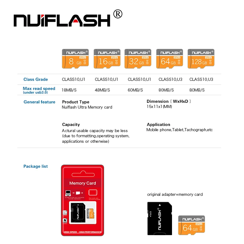 Карта памяти 32 Гб 64 128 класс 10 micro sd флэш накопитель для телефона|Карты памяти| |